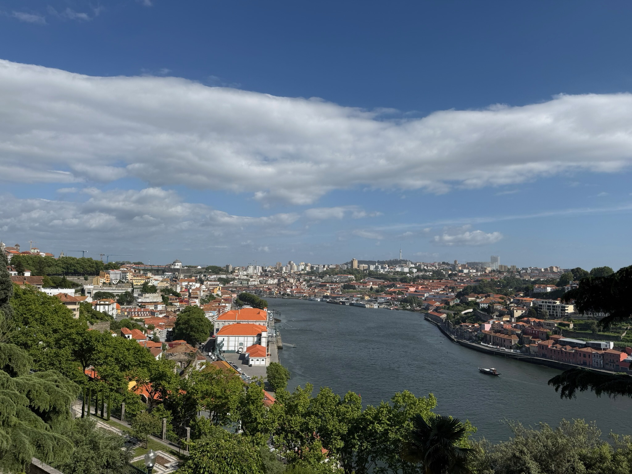 A panoramic view of Porto and Vila Nova de Gaia along the Douro River
